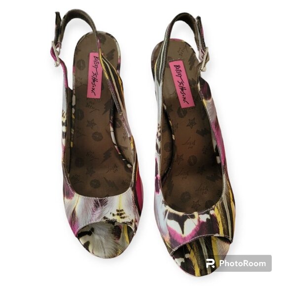 Betsey Johnson Shoes - Betsey Johnson Mystifyy Mulit Color Platform Heel Size 10